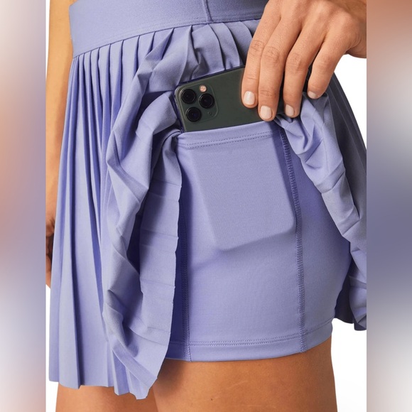 BEYOND YOGA if you pleats mini skirt in purple size medium - Picture 3 of 7